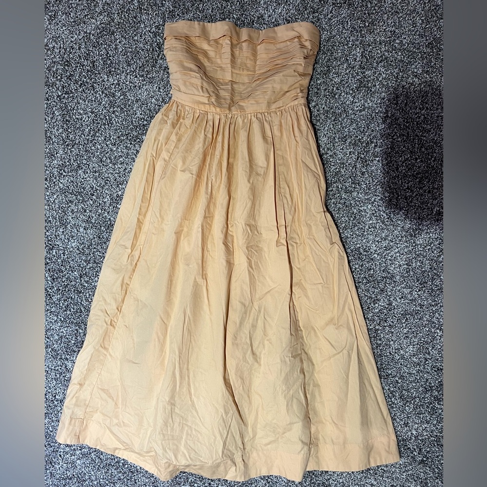 Abercrombie poplin dress orange size small - Picture 2 of 4